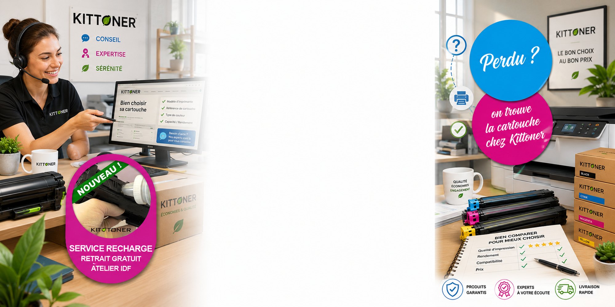 Recharge de cartouche et toner HP