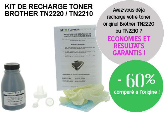 Brother TN2220 - Ignorez le message remplacer toner