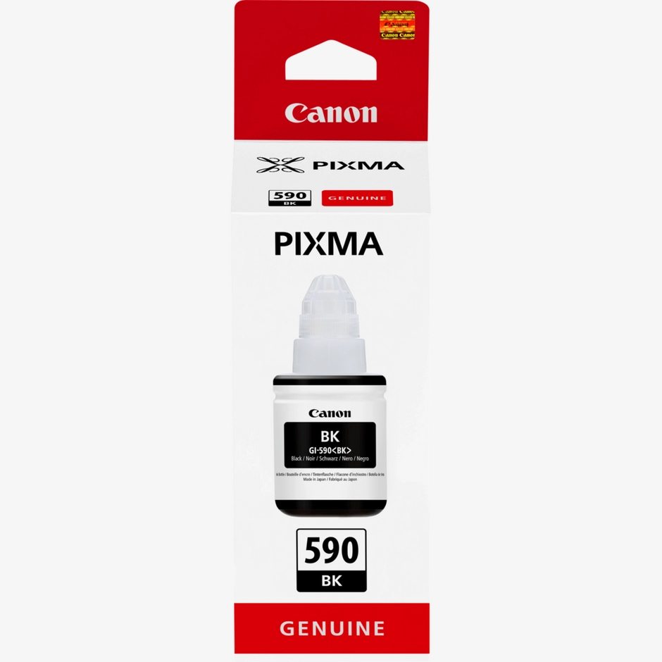 Bouteille Canon GI-590BK noire d’origine de 135 ml dans son emballage Canon