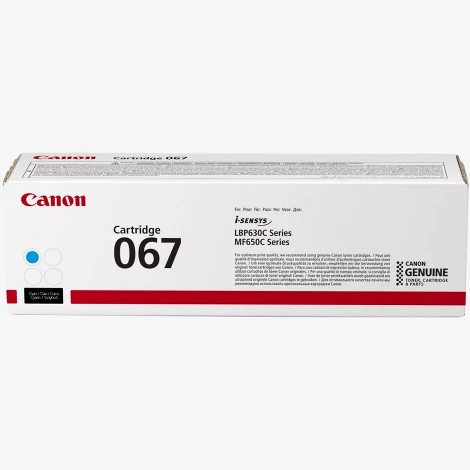 Canon 067 - Cartouche de toner cyan originale, 1 250 pages
