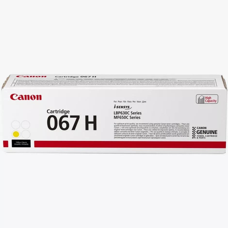 Boîte Canon 067H jaune d’origine - une cartouche de toner 5103C002