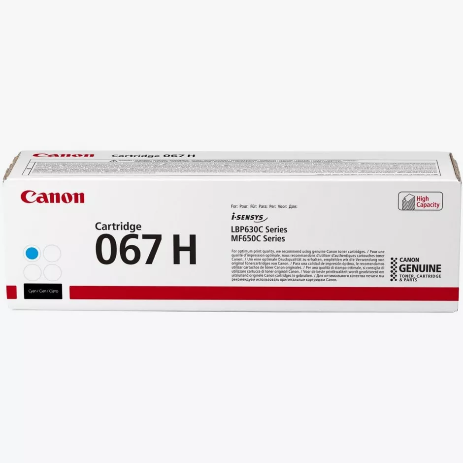 Boîte Canon 067H cyan d’origine - une cartouche de toner 5105C002