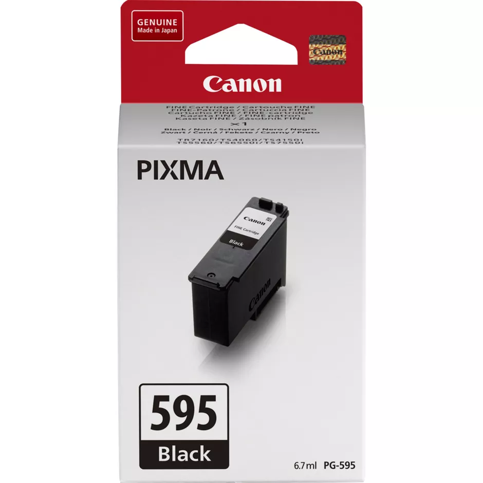 Canon PG-595 - Cartouche noire originale 6,7 ml, 180 pages