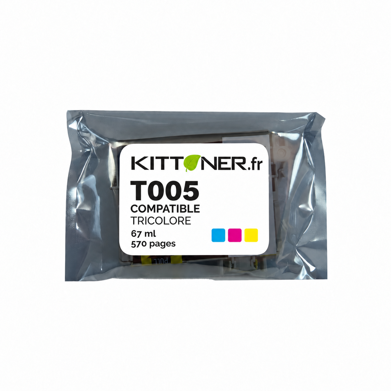 Epson T005 - Cartouche compatible tricolore, 67 ml, 570 pages