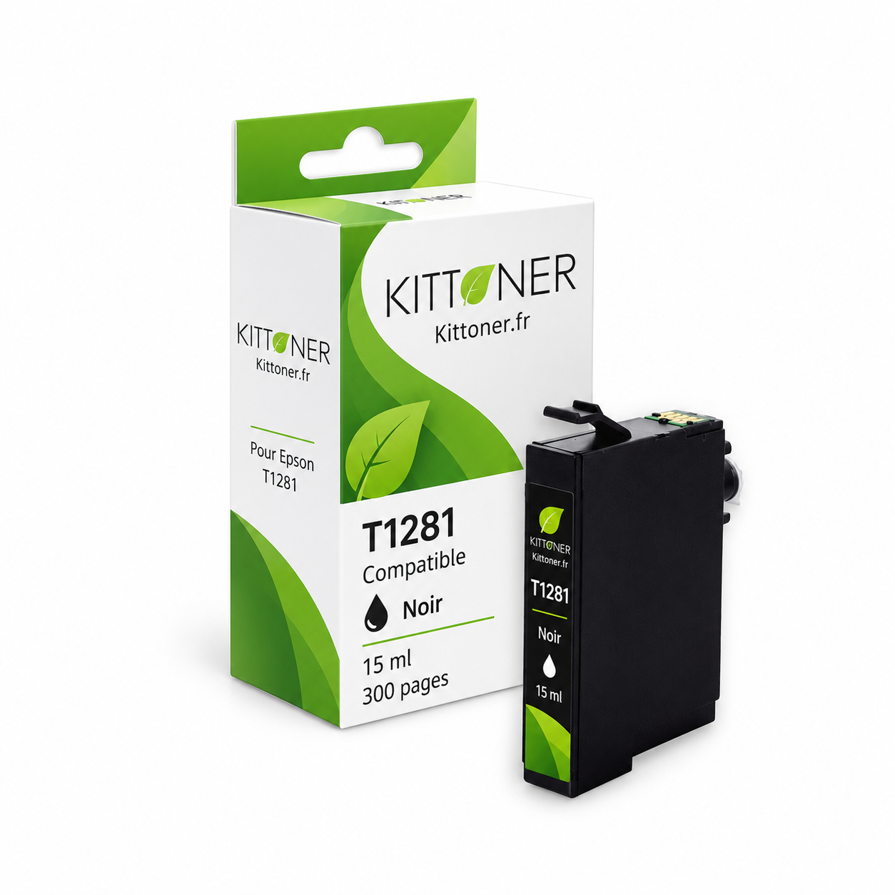 Epson T1281 - Cartouche compatible noire, 15 ml, 300 pages