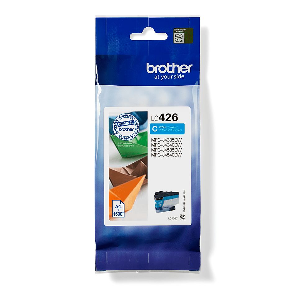 Brother LC426C - Cartouche d’encre cyan d’origine, 1 500 pages