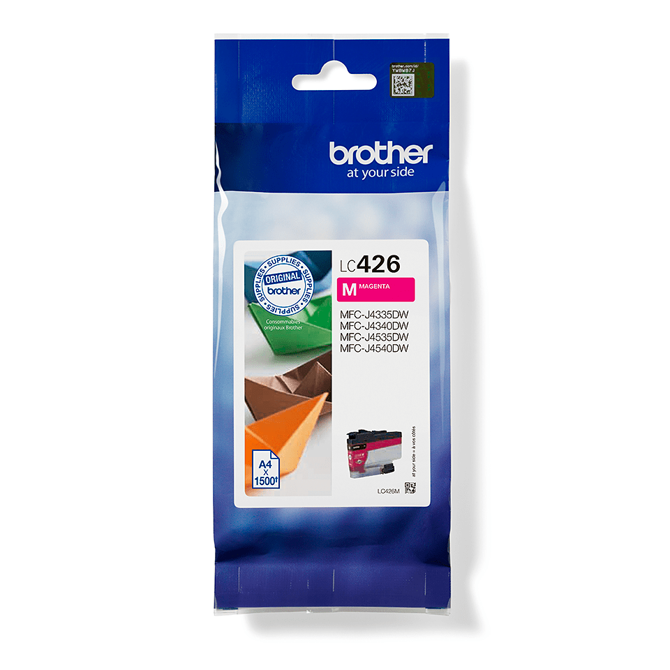 Brother LC426M - Cartouche d’encre magenta d’origine, 1 500 pages