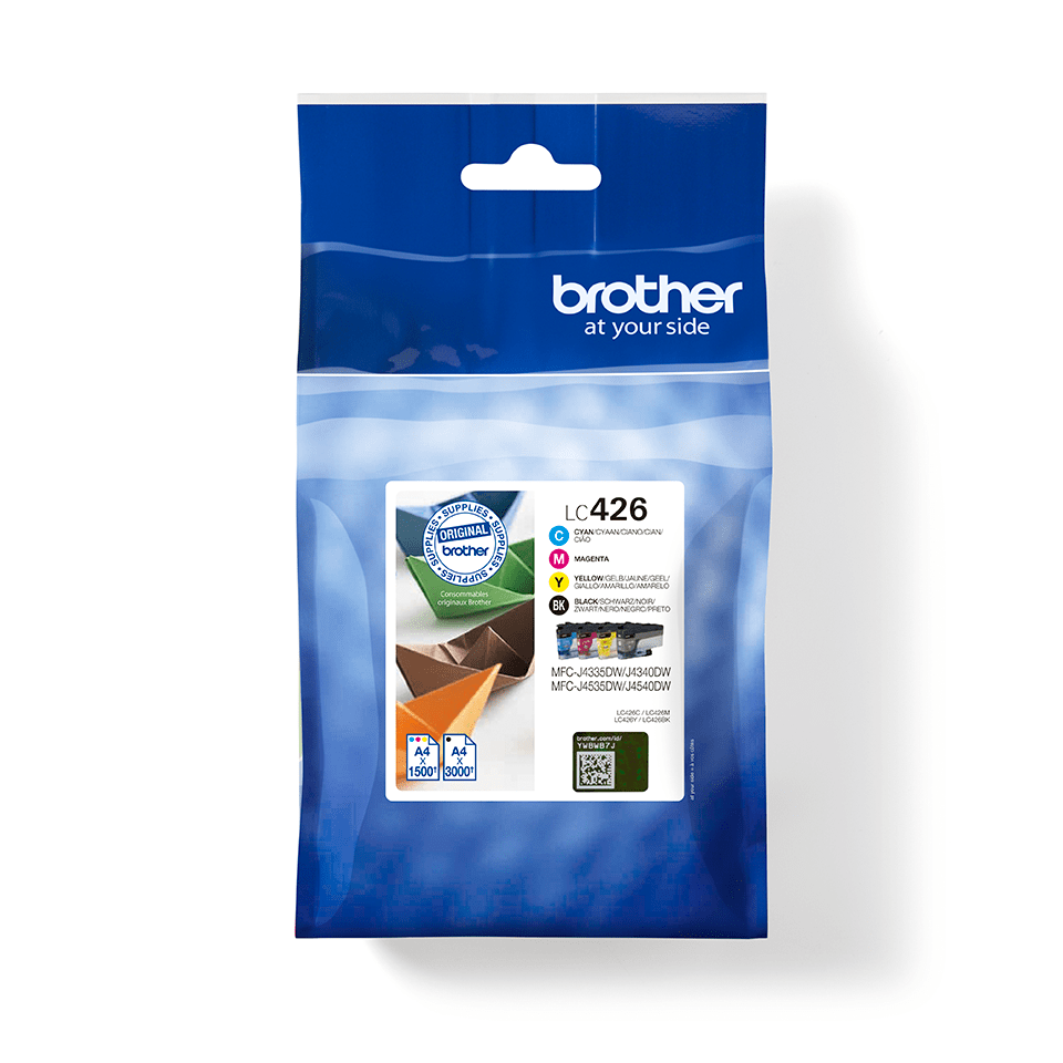 Brother LC426VAL - Pack original de 4 cartouches noir, cyan, magenta et jaune