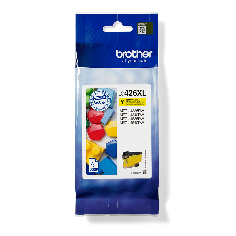 Brother LC426XLY - Cartouche d’encre jaune d’origine XL, 5 000 pages