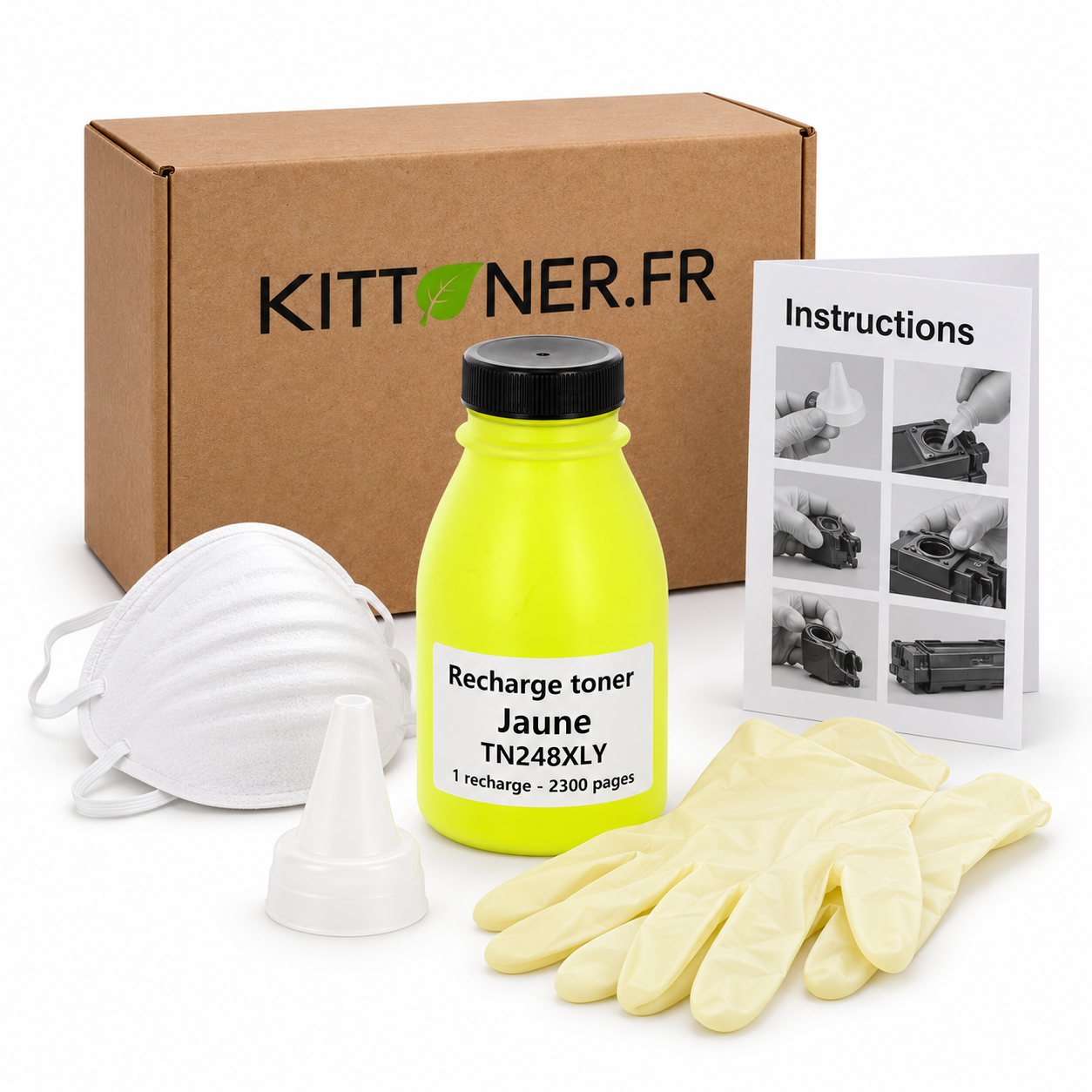Brother TN248XLY - Kit recharge jaune, 2300 pages