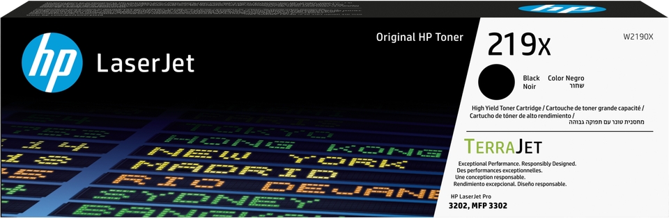 HP 219X W2190X - Toner noir original XL, 3 200 pages