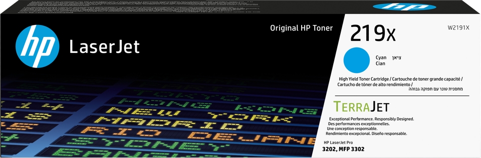 HP 219X W2191X - Toner cyan original XL, 2 500 pages