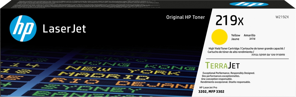 HP 219X W2192X - Toner jaune original XL, 2 500 pages