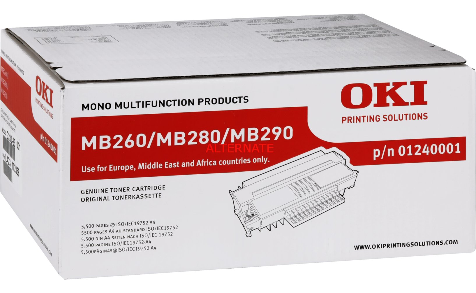 Oki 1240001 - Cartouche de toner de marque