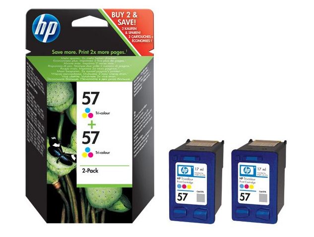 HP C9503AE - Pack de 2 cartouches encre couleur HP 57