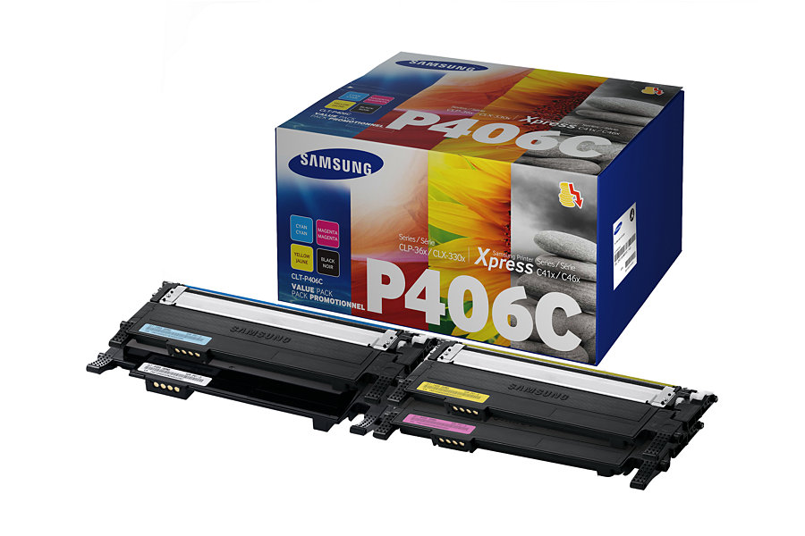 Samsung CLTP406C - Pack de 4 toners pour Samsung