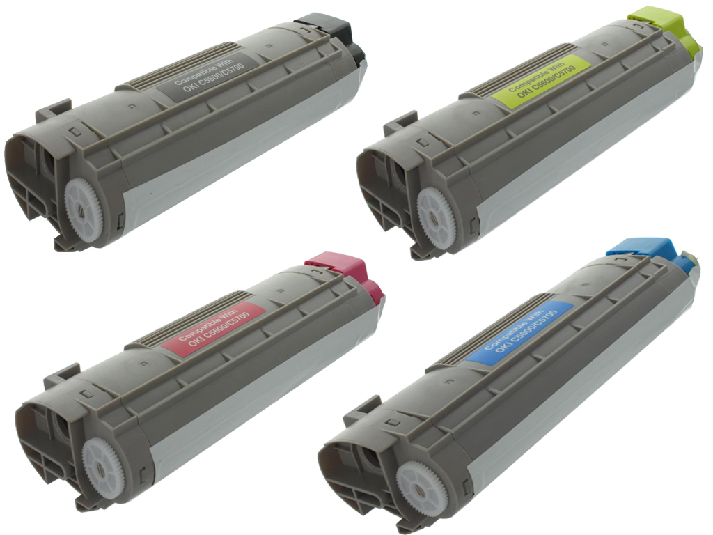 Oki 43324408, 43381906, 43381905, 43381907 - Pack de 4 toners compatibles 4 couleurs