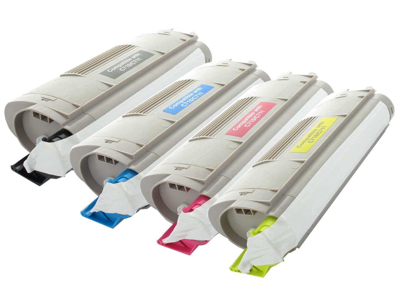 Oki 44318608, 44318606, 44318605, 44318607 - Pack de 4 toners compatibles 4 couleurs