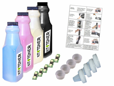 Konica 1710589004, 1710589006, 1710589005, 1710589007 - Kit de recharge toner compatible 4 couleurs