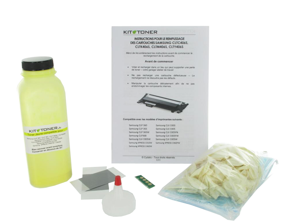 Samsung CLTY406S - Kit de recharge toner compatible jaune