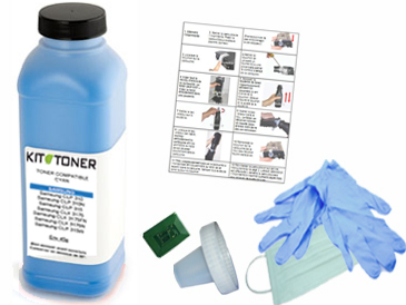 71B20C0 - Kit de recharge toner cyan compatible 71B20C0
