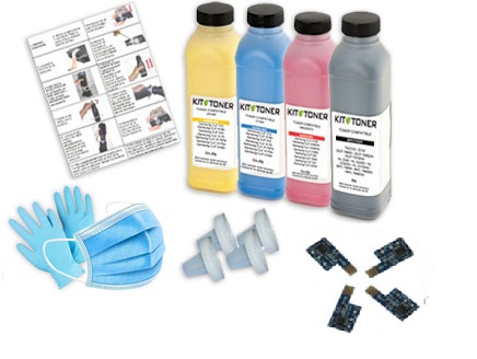 Lexmark 71B20Y0,71B20K0,71B20M0,71B20C0 - Kit de recharge toner compatible 4 couleurs