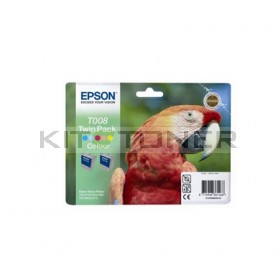 Epson C13T008403 - Pack combo de 2 cartouches d'encre couleur de marque T008403