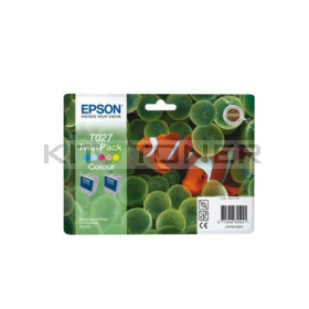 Epson C13T027403 - Pack combo de 2 cartouches d'encre couleur de marque T027403