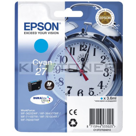 Epson C13T27024010 - Cartouche d'encre cyan d'origine Epson 27