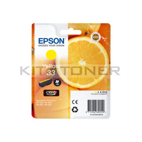 Epson C13T33444010 - Cartouche d'encre jaune 33 d'origine