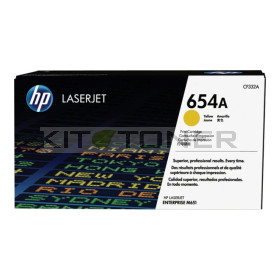 HP CF332A - Cartouche de toner jaune d'origine 654A