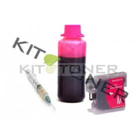 Brother LC980M - Kit cartouche rechargeable compatible magenta