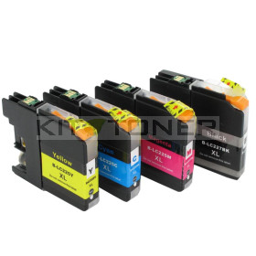 Brother LC227XLBK, LC225XLC, LC225XLM, LC225XLY - Pack de 4 cartouches encre compatibles xl