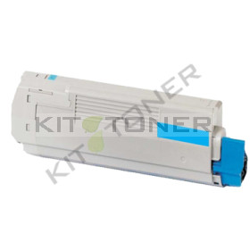 Oki 43872307 - Cartouche toner compatible Cyan