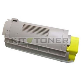 Oki 43324421 - Cartouche de toner compatible jaune