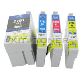 Epson C13T27154010 - Pack de 4 cartouches d'encre compatibles 27XL