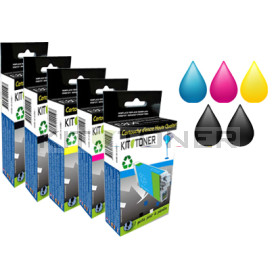 Canon PGI570PGBK, CLI571C, CLI571M, CLI571Y, CLI571BK - Pack de 5 cartouches d'encre compatibles