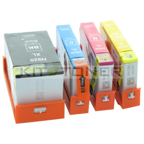 HP CD975AE, CD975AE, CD973AE, CD974AE - Pack de 4 cartouches d'encre compatibles HP 920XL