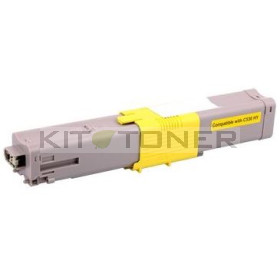 Oki 44469704 - Cartouche de toner compatible jaune