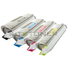 Oki 44844616, 44844614, 44844613, 44844615 - Pack de 4 toners compatibles 4 couleurs