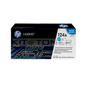 HP Q6001A - Cartouche de toner cyan de marque 124A