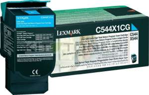 Lexmark 0C544X1CG - Cartouche toner cyan d'origine xxl