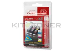 Canon 2934B007 - Pack de 3 cartouches d'encre origine cyan, jaune, magenta