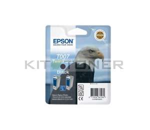 Epson C13T007402 - Pack combo de 2 cartouches d'encre noire de marque T007402