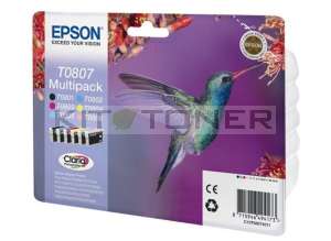 Epson C13T08074011 - Pack de 6 cartouches d'encre Epson Claria T0807