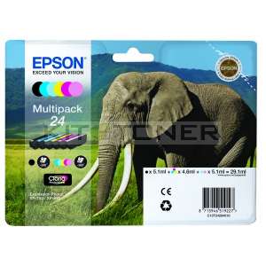 Epson C13T24284010 - Pack de 6 cartouches d'encre Epson T2428