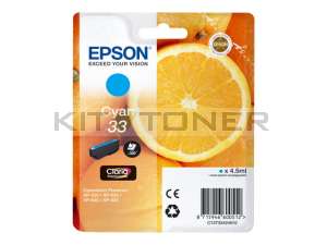 Epson C13T33424010 - Cartouche d'encre cyan 33 d'origine