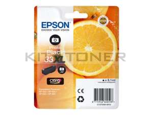 Epson C13T33614010 - Cartouche d'encre Photo Black 33XL d'origine