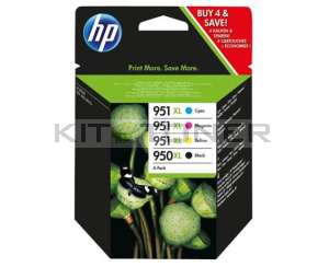 Pack cartouche HP 950XL et 951XL - Pack de 4 cartouches couleur HP C2P43AE