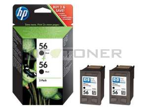 HP C9502AE - Pack de 2 cartouches d'encre noire 56